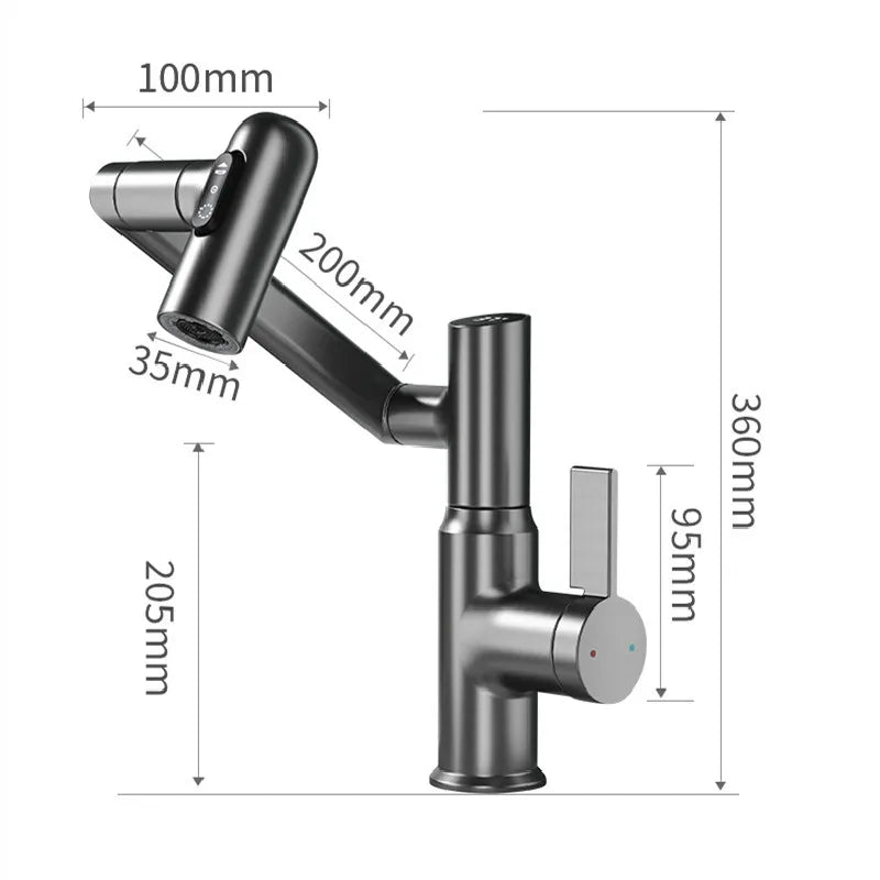 AquaFlex™ - 360° Wasserhahn mit Temperaturanzeige